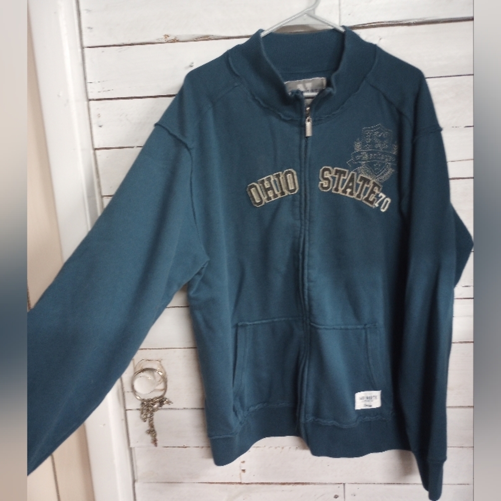 140 North Men's Unisex XL Ohio State Full Zip Up Hoodie Blue Long Sleeve